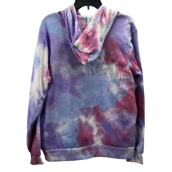 Cult Favorite Women's Good Vibes Tie Dye Multicolor Pull-Over Hoodie Size M - Picture 2 of 15